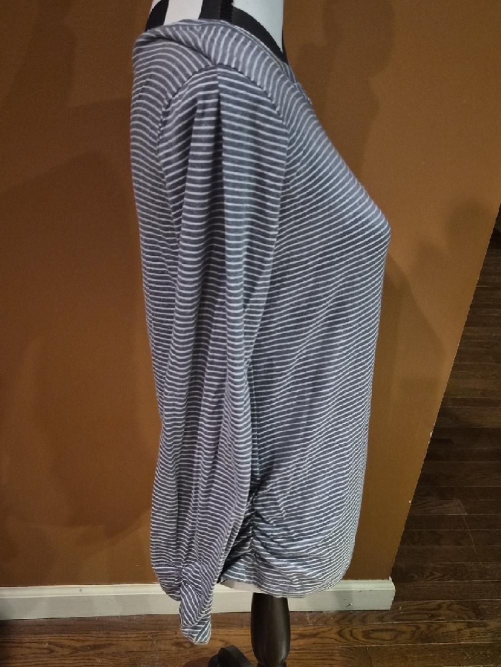 Sundance Striped Long Sleeve Women's Top - Gray/White - Picture 5 of 8